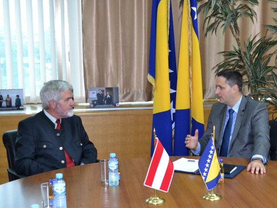 Predsjedatelj Zastupničkog doma dr. Denis Bećirović primio u oproštajnom posjetu veleposlanika Republike Austrije 
